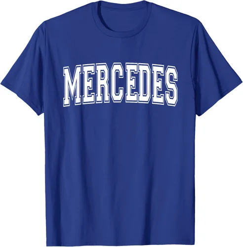 Vista 19 de MERCEDES TX TEXAS USA - Camiseta deportiva vintage estilo Varsity, Negro, S