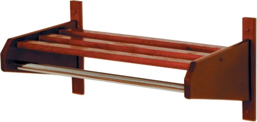 Vista 6 de Wooden Mallet, Barra de 1 pulgada de diámetro, perchero y sombrero de roble negro de 34 pulgadas