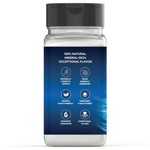 Vista 8 de Saltix Baja Mineral - Salero de mar mineral, molido fino, 10 onzas (10.05 oz), más de 400 porciones (paquete de 2) - 100% natural y sin refinar, más
