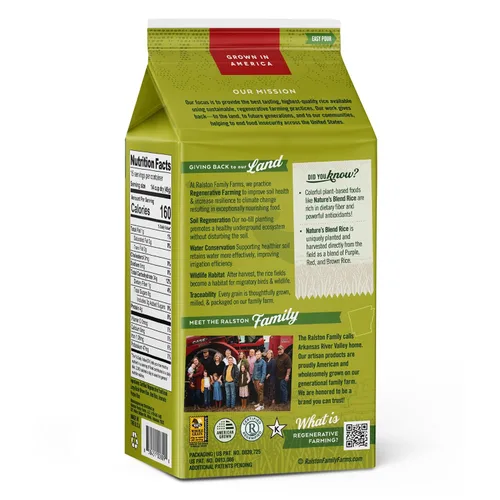 Vista 3 de Ralston Family Farms Nature's Blend Arroz, caja de 24 onzas: paquete de 6, cultivado en Estados Unidos, sin OMG, naturalmente libre de gluten