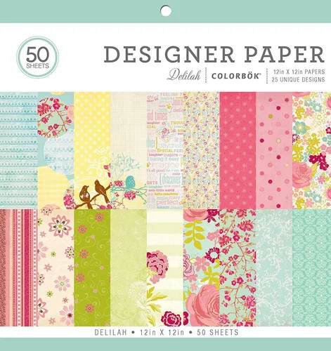 Vista 2 de ColorBok 68230B Designer Paper Pad Delilah, 12" x 12