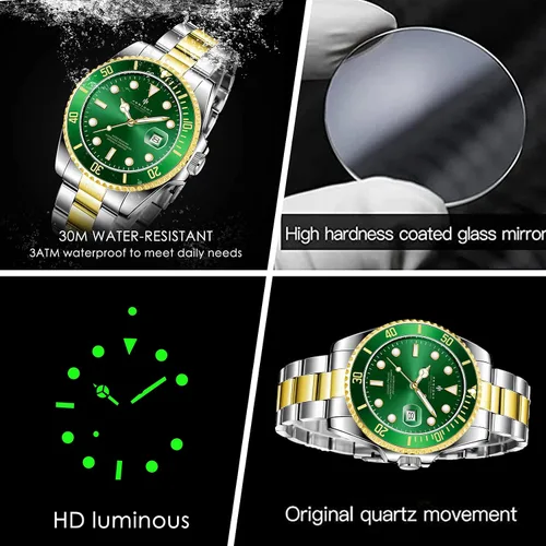 Vista 4 de BENYAR AKNIGHT Watches for Men, Waterproof Male Watch Luminous Chronograph Analog Quartz Movement Mens Watches, Stylish Men's Wrist Watch with