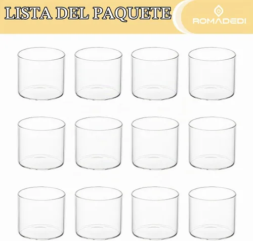 Vista 6 de Romadedi Portavelas votivo de cristal, paquete de 12