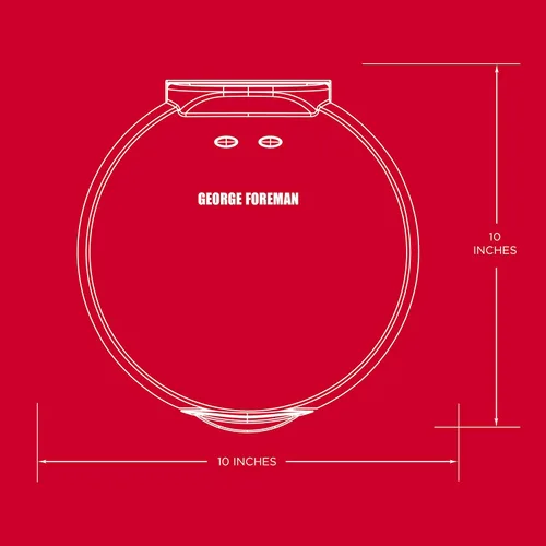 Vista 7 de Fabricante eléctrico de Quesadilla George Foreman, Rojo, GFQ001