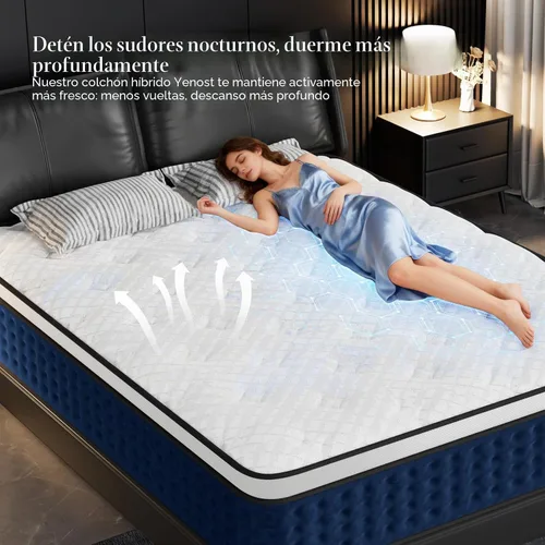 Vista 7 de PUBPLON Colchón híbrido Queen de 12 pulgadas, tamaño Queen en una caja con espuma viscoelástica de gel [nueva versión], resortes helicoidales