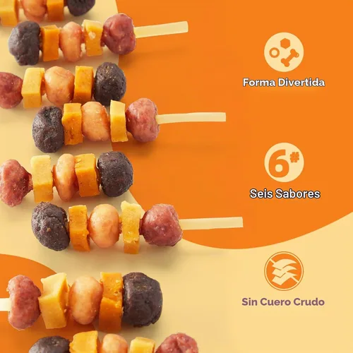 Vista 2 de Jungle Calling Kabob Bacalao Stick para perros medianos y grandes, masticables sin cuero crudo