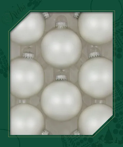 Vista 19 de Christmas By Krebs Adornos de bola de Navidad de vidrio sin costuras de diseñador hechos en EE.UU., 2 5/8" (67mm), 8 piezas