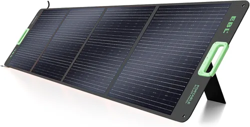 Vista 10 de El panel solar portátil de EBL 100W para la central eléctrica, prenda impermeable IP65 plegable Negro