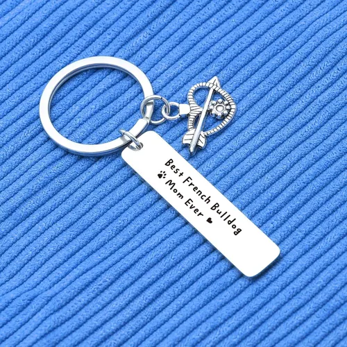Vista 4 de Joyería de bulldog francés para mamá, joyería para perros, regalo para amantes del bulldog francés, regalo para personas de perro, joyería