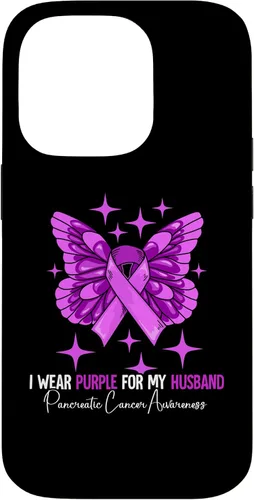 Vista 17 de I Wear Purple For My Husband Pancreatic Cancer Awareness Case for iPhone 16