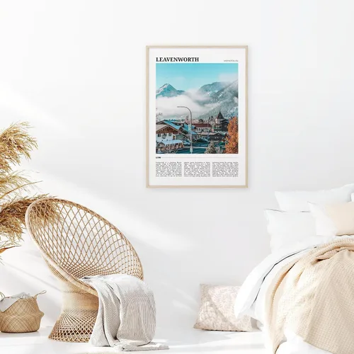 Vista 2 de Póster de viaje Leavenworth, arte de pared de Leavenworth, impresión de póster de Leavenworth, foto de Leavenworth, decoración de Leavenworth