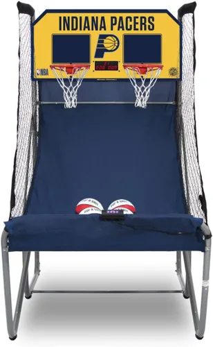 Vista 23 de Pop-A-Shot - Home Dual Shot Arcade Basketball Game with NBA Graphics l Sensor Scoring l 16 Game Modes l 7 Balls l Foldable Storage l for All NBA Fans