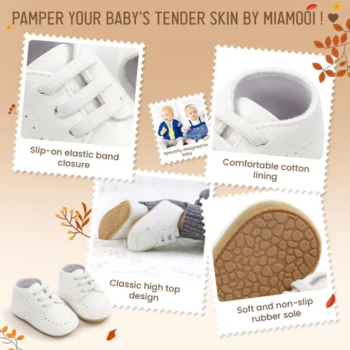 Vista 5 de Miamooi Mocasines clásicos de piel sintética para bebés, niños y niñas, zapatos de vestir de boda para niños pequeños, zapatos formales planos