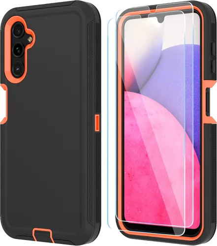 Vista 9 de ONOLA Funda compatible con Samsung Galaxy A14 5G con protector de pantalla HD, resistente a los golpes y a las caídas de servicio pesado, funda de 3