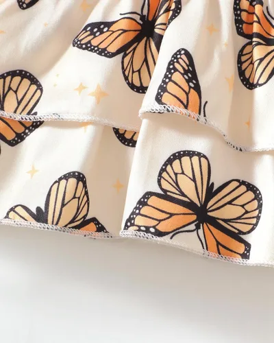 Vista 5 de XUANHAO Ropa de bebé niña de 12, 18 y 24 meses, trajes para niñas pequeñas, ropa de mezclilla con volantes, pantalones de mezclilla rasgados