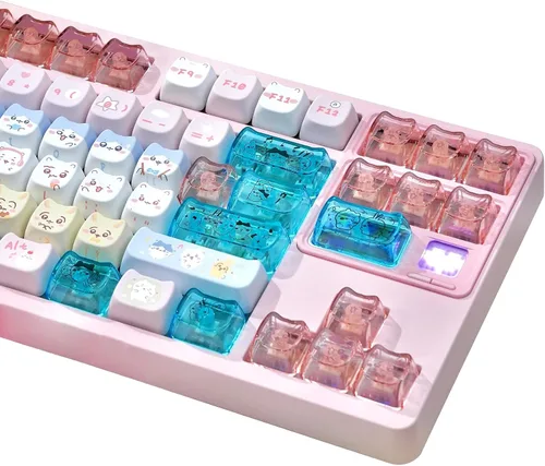 Vista 9 de 26 teclas personalizadas jalea de cristal de las teclas, teclas lindas material de la PC