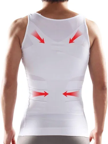 Vista 3 de FS Mens Tights Compression Body Shaper Sports Muscle Tank Top Abs Abdomen Slim