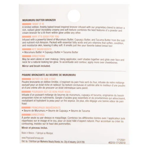 Vista 5 de Physicians Formula Murumuru - Bronceador de pan y mantequilla horneado, hidratante, sedoso durante todo el día, probado por dermatólogos