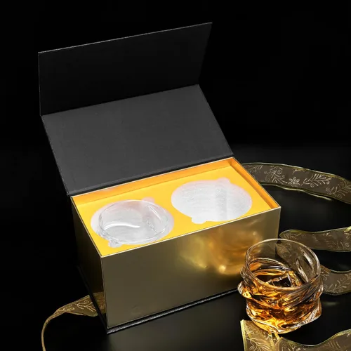Vista 8 de KANARS Scotch Glass - Juego de 2 vasos de roca para cóctel Bourbon de 11 onzas