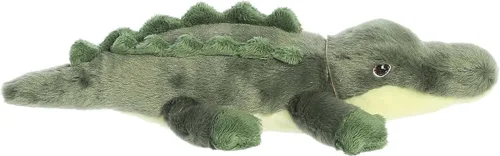 Vista 4 de Aurora® Animal de peluche Eco Nation™ Eco Softies™ de cocodrilo hecho responsablemente, ideal para aventuras de juego, perfecto para cumpleaños