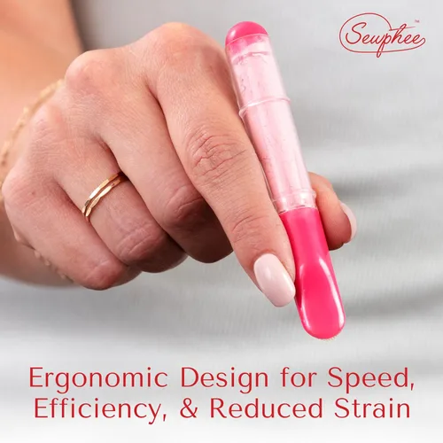 Vista 6 de Marcadores de Tela para Costura – Bolígrafo de Tiza de Sastre Ergonómico con Rueda de Dosificación Mejorada para Líneas Nítidas - Bolígrafos