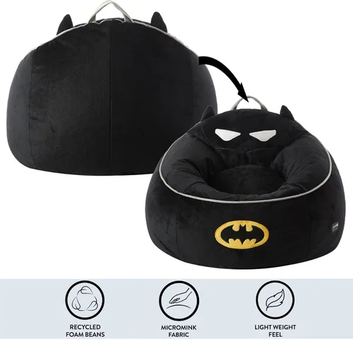 Vista 4 de Batman Hillside by Pod - Cómodo puf para niños, tela duradera, ideal para salas de juegos y dormitorios
