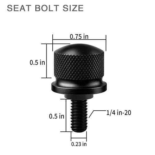 Vista 2 de Tornillo de perno de asiento de aleación de aluminio negro adecuado para Harley Davidson 1996-2024 (1 perno)