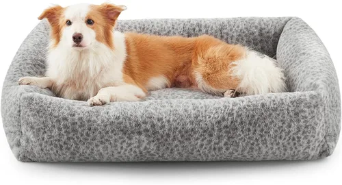 Vista 23 de JOEJOY Cama para Perro de Tamaño Mediano, Cama para Mascotas Ortopédica Lavable de Forro Polar de Pana Suave Premium con Funda de Cremallera