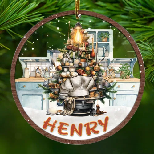 Vista 9 de Adorno personalizado de contador para hombres y mujeres, para colgar en el árbol, artículos de decoración de puerta del hogar, acrílico, 2.90 x 2.90