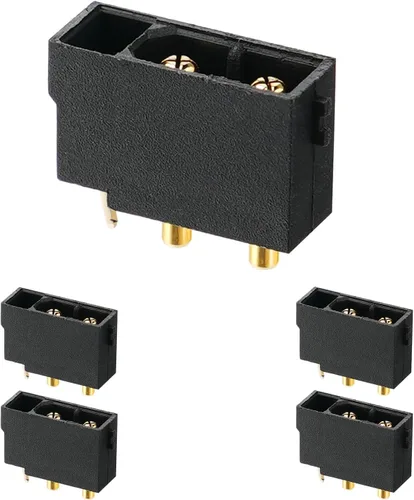 Vista 16 de ELFCULB 10 pares de conectores Amass XT30PW, conectores macho hembra XT30 para robot mini UAV (amarillo)