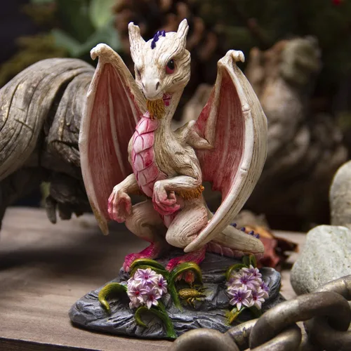 Vista 6 de Pacific Giftware Figura de resina de dragón blanco ajo