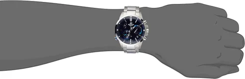 Vista 2 de Casio Reloj de cuarzo Edifice para hombre con correa de acero inoxidable, plata, 20.54 (Modelo EQB-700D-2ACF), PlateadoAzul, Reloj de cuarzo