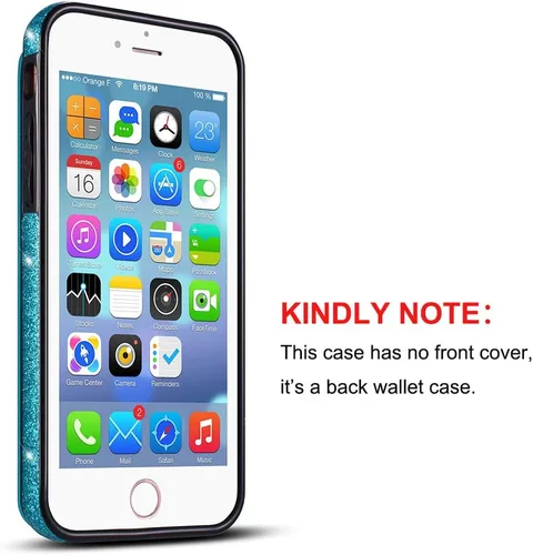 Vista 7 de Funda de piel tipo cartera para iPhone con (dos cierres magnéticos), (ranuras para tarjetas) función atril