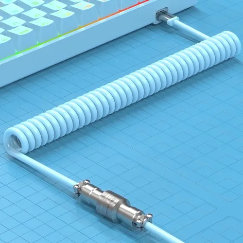 Vista 7 de LexonElec Cable de teclado para juegos, cable de teclado mecánico de conexión estable de doble manga USB tipo C, 6.6 ft (0.66 pies) con volante