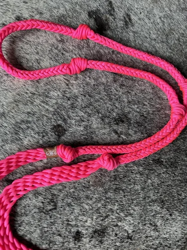 Vista 4 de rosado, (Barrel Reins Horse Tack Neon Hot Pink)