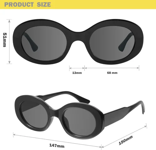 Vista 5 de mosanana Gafas de sol de moda Clout para mujer