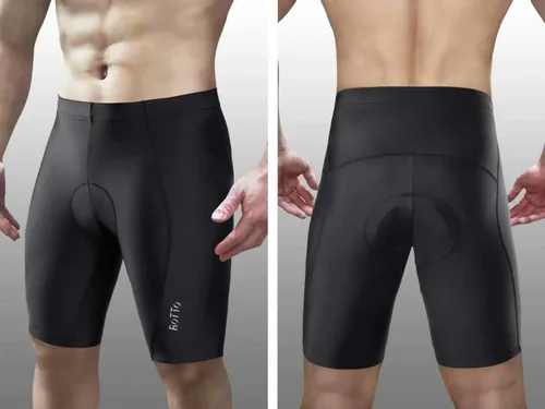 Vista 6 de ROTTO Pantalones cortos de ciclismo para hombre con acolchado de gel