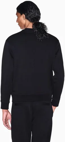 Vista 2 de Armani Exchange Sudadera de cuello redondo con logotipo Box para hombre Negro