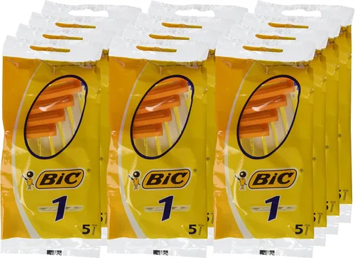 Vista 2 de Bic Afeitadoras desechables normales de una sola hoja, 5 unidades (paquete de 12)