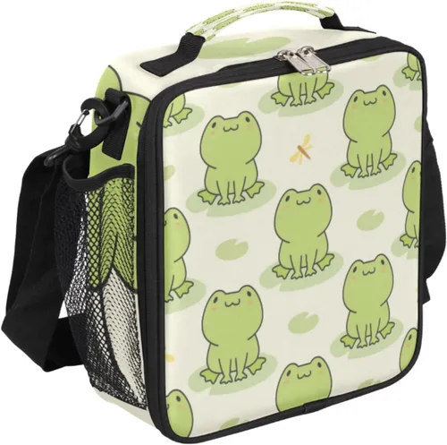 Vista 14 de Pardick Lonchera con aislamiento de camuflaje para niños y estudiantes, lonchera con soporte para comidas, color verde camuflaje, bolsa térmica