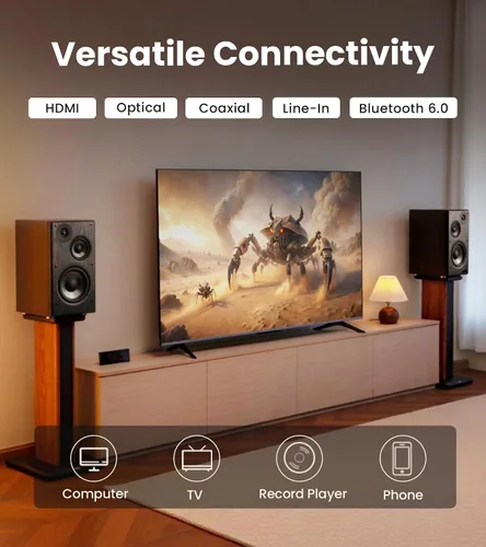 Vista 7 de Edifier R2750DB MKII Altavoces de estantería alimentados de 3 vías, 144 W Nogal