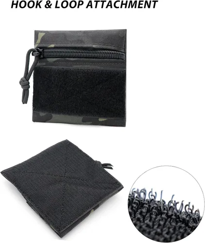 Vista 3 de Qavctw Tactical Admin Pouch Bag with Hook and Loop Tool Storage Bag Snack Pouch Candy Bag Hanging Pouches Backpack Accessory Pouch