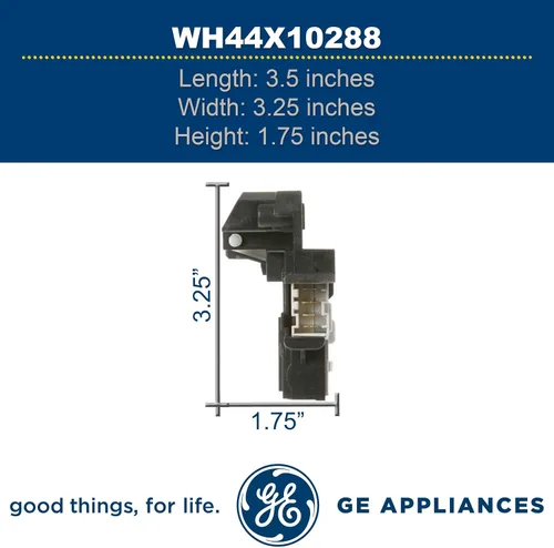 Vista 3 de GE WH44X10288 - Pestillo de puerta original OEM para lavadora GE