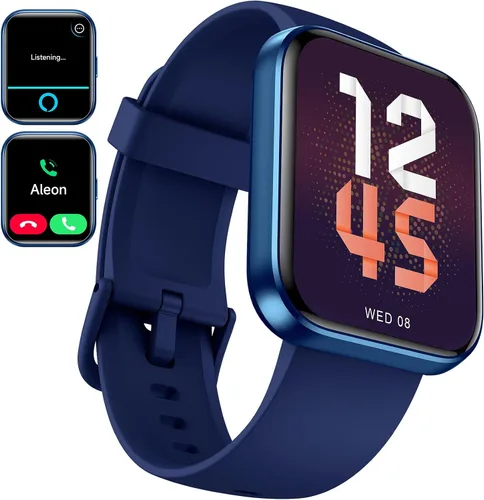 Vista 3 de aeac Paquete de 2 relojes inteligentes (rosa + azul) para hombres y mujeres
