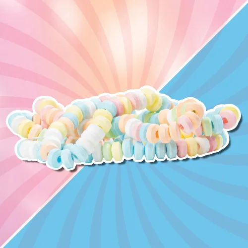 Vista 4 de 36 collares de dulces envueltos individualmente, gargantilla de dulces a