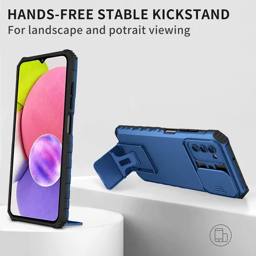 Vista 7 de Asuwish Funda de teléfono para Samsung Galaxy A03s versión de EE. UU. 5G 2022 con protector de pantalla y cubierta deslizante para cámara