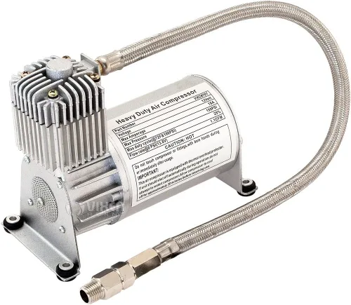 Vista 4 de Vixen Horns - Kit de compresor de aire de 12 V, 150 PSI con tanque de 0.5 galones VXO8705 para bocina de tren, suspensión de aire, incluye