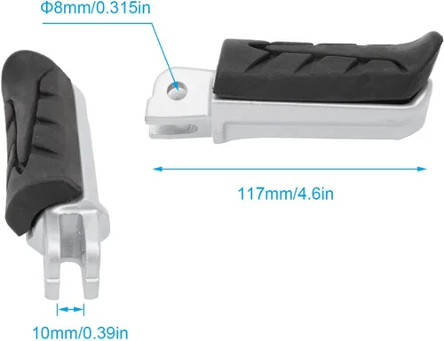 Vista 4 de Minho Estriberas Delanteras Reposapiés de Motocicleta para Honda MSX125 CBR600 CB400 FM/FNCBR 1000 FP/FR/FS CBR1000 CB250 XL125 Reposapiés