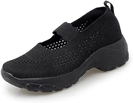Vista 3 de JWSVBF Zapatos deportivos de tacón para mujer, sandalias minimalistas con diamantes de imitación, tacón trenzado, zapatos casuales, unisex, a