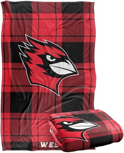 Vista 295 de LOGOVISION St John's University Campus Plaid Spirit Silky Touch Manta súper suave 36 x 58 pulgadas